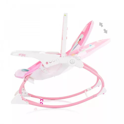 Chipolino Enjoy rezgő-zenélő pihenőszék 18 kg-ig - Pink