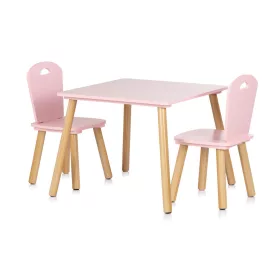 Chipolino Asztalka 2 székkel - pink