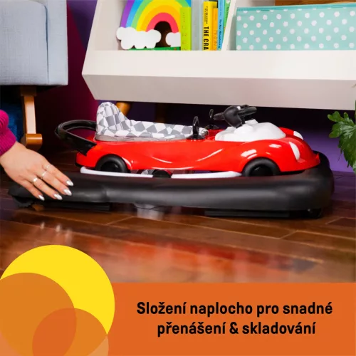 Bright Starts 3 az 1-ben járóka versenyző 6-24 hó - Piros 