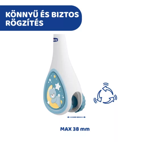 Chicco Next 2 Dreams zenélő forgóka - éjszakai fény kék