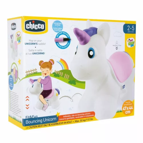 Chicco Felfújható ugráló unikornis kézipumpával - 2-5 év