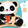 Djeco Fa puzzle, 9 darabos - Panda