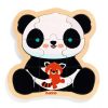 Djeco Fa puzzle, 9 darabos - Panda