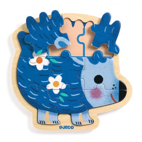 Djeco Fa puzzle, 9 darabos - Süni