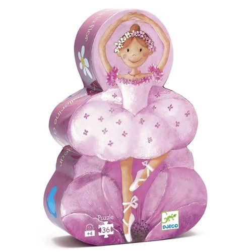 Djeco Formadobozos puzzle - Balerina virággal 