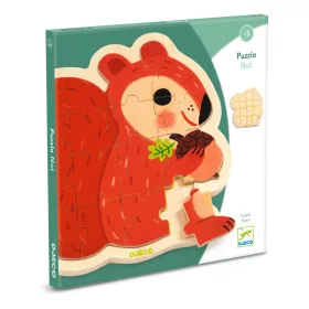 Djeco Fa puzzle Mókus 16 db-os - Puzzlo Nut
