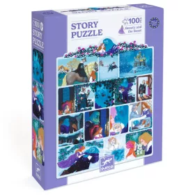  Djeco Mese puzzle A szépség és a szörnyeteg 100 db-os - Beauty and the Beast