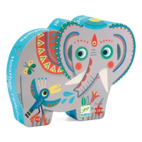 Djeco Formadobozos puzzle Haathee Asian elephant - 24pcs