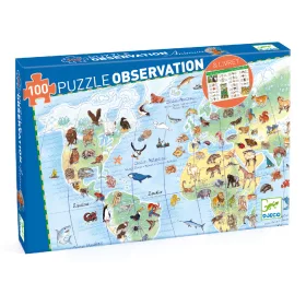   Djeco Megfigyeltető puzzle Föld állatai - Animals of the earth