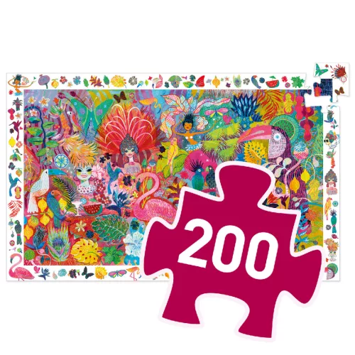 Djeco Megfigyeltető puzzle Riói karnevál 200 db-os - Rio Carnival