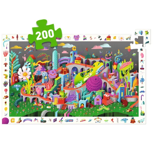 Djeco Megfigyeltető puzzle Őrült város 200 db-os - Crazy Town