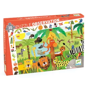 Djeco Megfigyeltető puzzle Dzsungel 35 db-os - Jungle