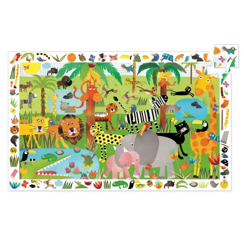 Djeco Megfigyeltető puzzle Dzsungel 35 db-os - Jungle