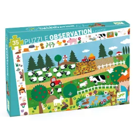 Djeco Megfigyetetlő puzzle A farm 35 db-os - The farm