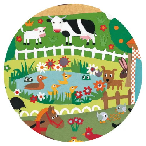 Djeco Megfigyetetlő puzzle A farm 35 db-os - The farm