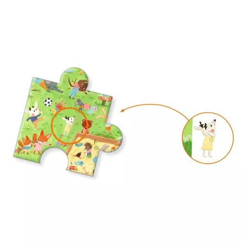 Djeco Megfigyeltető puzzle Kisbarátok a kertben 35 db-os - Little friends' garden
