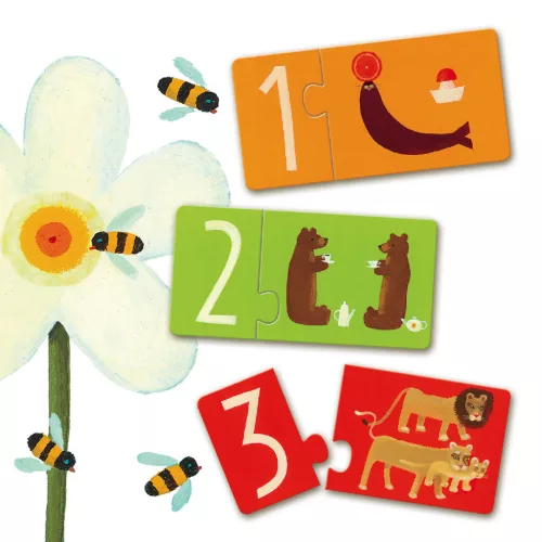 Djeco Párosító puzzle Számok - Numbers