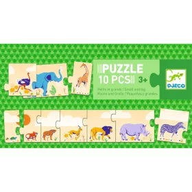Djeco Sorozatkirakó puzzle, Kicsi és nagy, 10 db