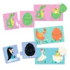 Djeco Párosító puzzle Kié a tojás 12 db-os - Funny eggs