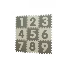   Baby Dan Puzzle habszivacs játszószőnyeg számokkal 90x90 cm - Grey
