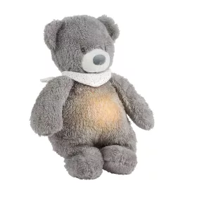 Nattou éjjeli fény zenélő Sleepy maci - szürke