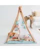 Skip Hop játszószőnyeg játékhíddal Camping Cub