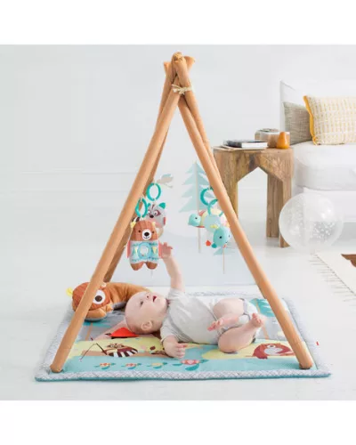 Skip Hop játszószőnyeg játékhíddal Camping Cub